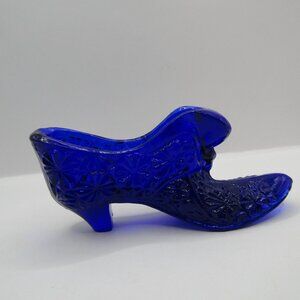 Cobalt Blue Art Glass Shoe Figurine